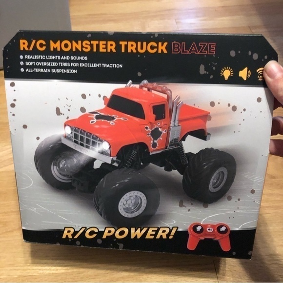 RC Monster Truck Blaze Red NEW Remote Control Car Toy Kids - Picture 7 of 7
